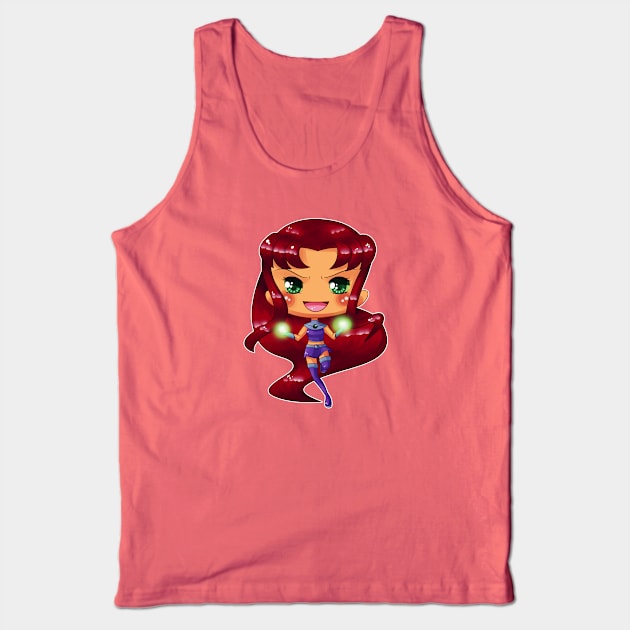 Chibi Starfire Tank Top by sambeawesome